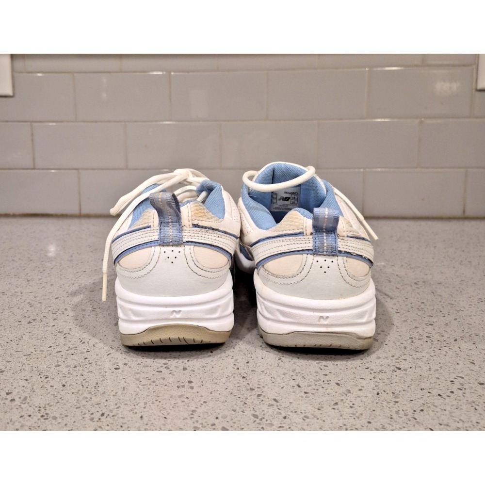 New Balance Women's Leather White & Blue Cross Training Shoes 409 WX409WL Size 8 - Picture 3 of 10